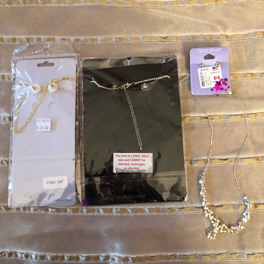 NWT 3 Jewelry Sets with coordinating necklace and Earrings Accessories formal - Picture 2 of 2